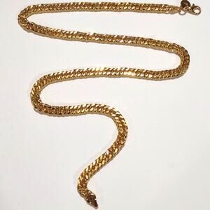 18k Gold Plated Necklace Double Chain Christmas Birthday Anniversary Gift New!!